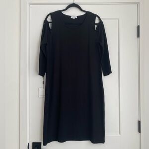 NWT Calvin Klein Black Cold-Shoulder Size XL Sheath Dress